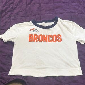 NFL Broncos White and Navy Top